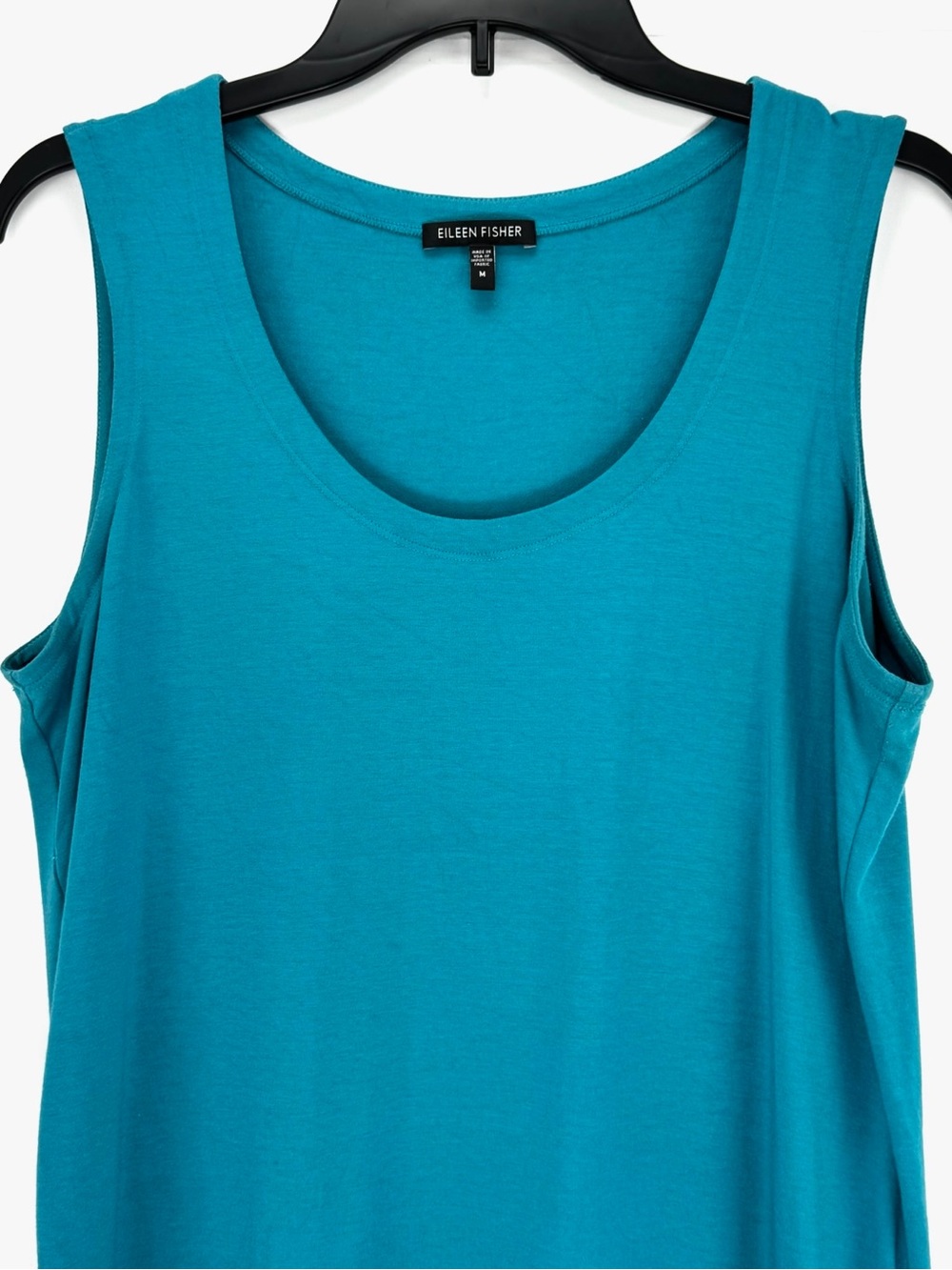 Eileen Fisher Turquoise Scoop Neck Tank - Picture 2 of 11